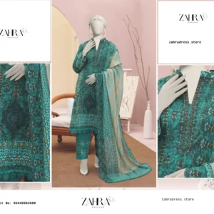ALMEERAH Emboridered PRINTED 3 Piece suit