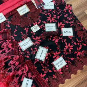 3 piece unstitched lawn embroidered