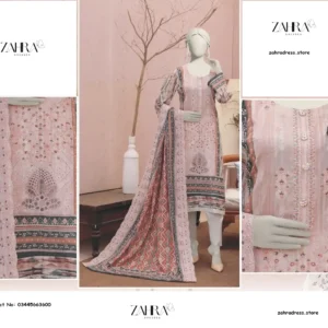 Embroidered printed 3 piece suit
