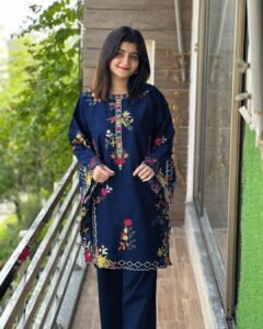 2 Piece Women's Stitched Embroidere suit