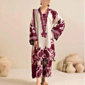 3 piece Women's Unstitched suit from zahra dress